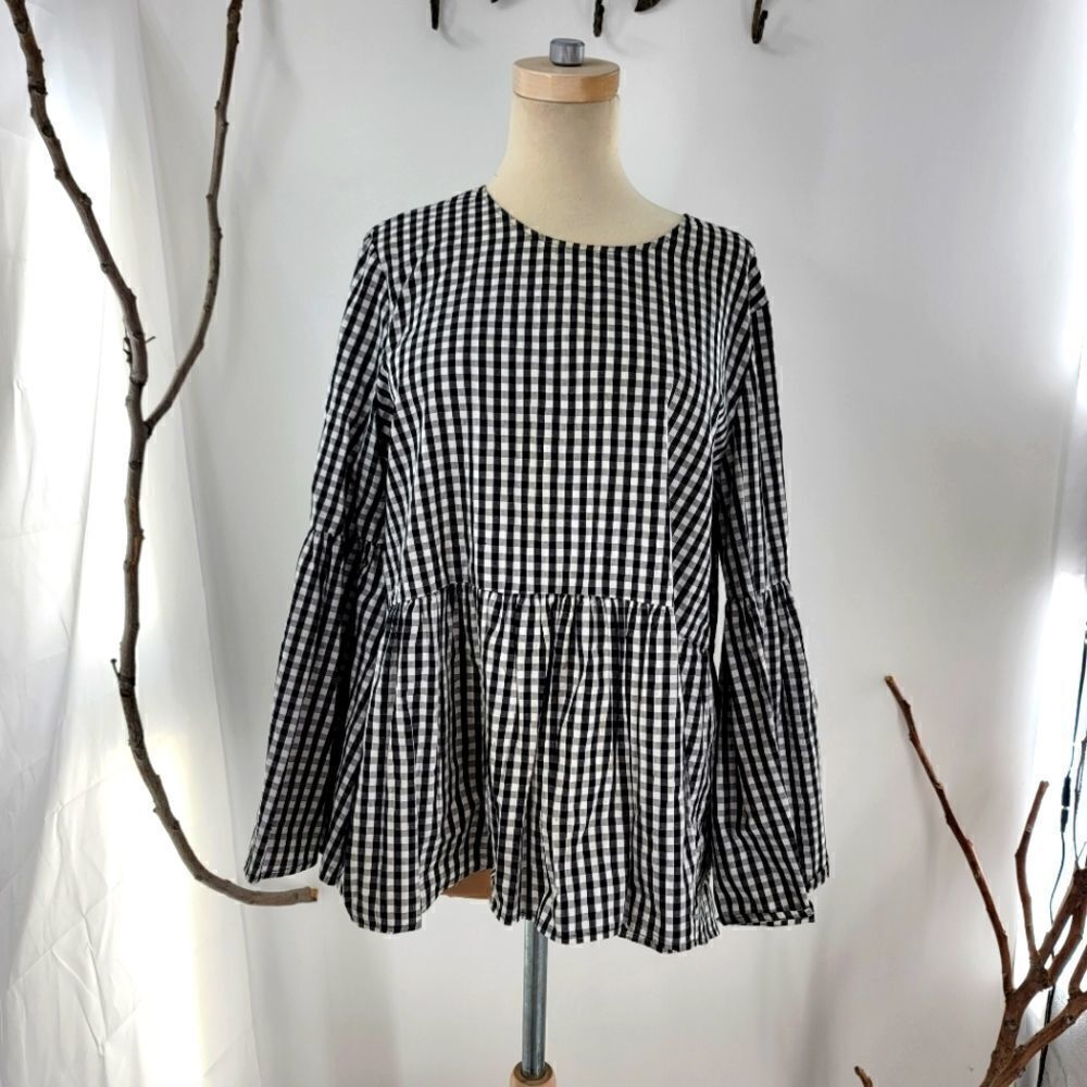 Who what wear gingham baby doll tunic top